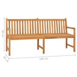 vidaXL Banc de jardin 180 cm Bois de teck solide
