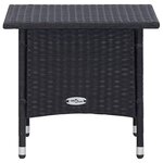 vidaXL Salon de jardin 2 Pièces avec coussins Résine tressée Noir