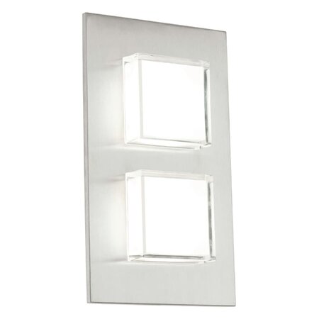 Eglo lampe murale à led d'extérieur pias 2 5 w argenté 93365