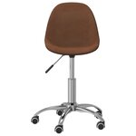 vidaXL Chaises pivotantes à manger lot de 2 marron tissu