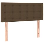 vidaXL Sommier tapissier et matelas et LED Marron foncé 90x200cm Tissu