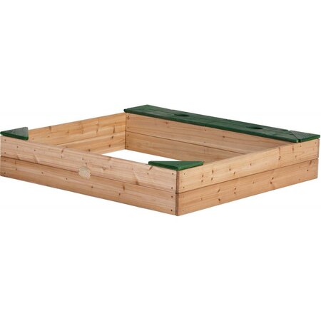 Bac à sable en bois avec rangements et bâche amy
