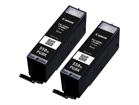 Double pack cartouches jet d'encre originales pgi-550xl noir canon