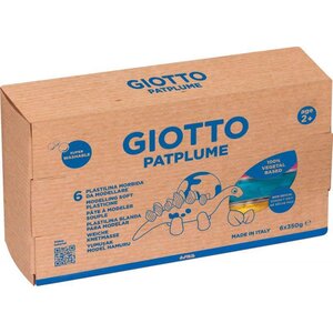 Lot de 6 pains de 350 g de pâte à modeler GIOTTO PATPLUME couleurs primaires