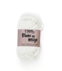 Fil de coton Amigurumi Blanc en neige