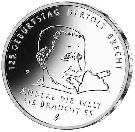 Pièce de monnaie 20 euro Allemagne 2023 J argent BE – Bertolt Brecht