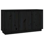 vidaXL Buffet Noir 111x34x60 cm Bois massif de pin