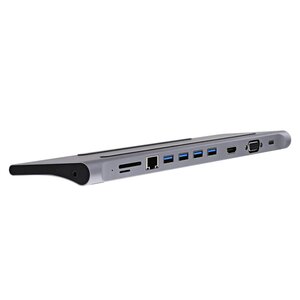 Dock USB-C 11 en 1 - Concentrateur (hub) gris sidéral