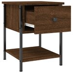 vidaXL Tables de chevet 2 Pièces chêne marron 34x35 5x45 cm