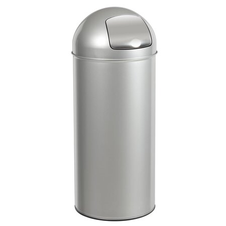 Poubelle PUSH couvercle à trappe  45L gris