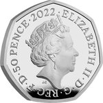 Pièce de monnaie en Argent 50 Pence g 8 Millésime 2022 Winter Tale Snowman SNOWMAN