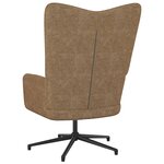 vidaXL Chaise de relaxation avec tabouret Taupe Tissu