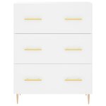 vidaXL Buffet haut Blanc 69 5x34x180 cm Bois d'ingénierie