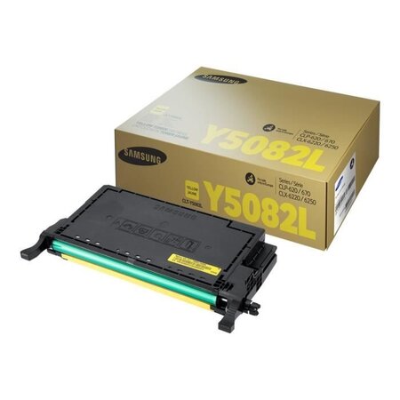 Cartouche de toner jaune haut rendement samsung clt-y5082l (su532a) pour clp-620/clp-670 series/clx-6220-6250