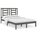 vidaXL Cadre de lit Gris Bois de pin massif 120x200 cm