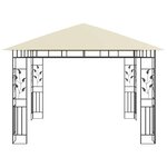 vidaXL Belvédère avec moustiquaire 3x3x2 73 m Crème 180 g/m²