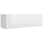 vidaXL Ensemble de meuble TV 6 Pièces Blanc brillant Aggloméré