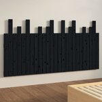 vidaXL Tête de lit murale Noir 159 5x3x80 cm Bois massif de pin