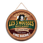 Plaque déco en bois - brasserie mousses