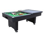 Billard américain convertible table dinatoire - 213 x 121 x 80 cm - retour de boules automatique et accessoires inclus