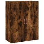 vidaXL Buffet haut Chêne fumé 69 5x34x180 cm Bois d'ingénierie