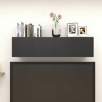 vidaXL Meubles TV muraux 4 Pièces Noir brillant 30 5x30x30 cm