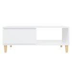 vidaXL Table basse Blanc 90x60x35 cm Aggloméré