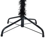vidaXL Sapin de Noël artificiel avec support noir 120 cm PVC