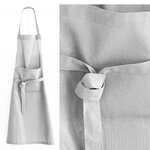 Tablier en coton pour adulte 79x104 cm - zinc