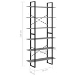 vidaXL Armoire haute Gris béton 100x30x210 cm Aggloméré
