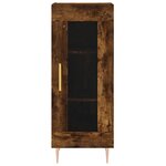 vidaXL Buffet haut Chêne fumé 34 5x34x180 cm Bois d'ingénierie