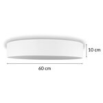 Smartwares Plafonnier 60x60x10 cm Blanc