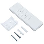 vidaXL Auvent automatique capteur de vent/LED 350x250 cm Bleu et blanc