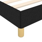 vidaXL Cadre de lit avec tête de lit Noir 180 x 200 cm Tissu