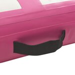 vidaXL Tapis gonflable de gymnastique avec pompe 700x100x15cm PVC Rose