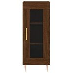 vidaXL Buffet haut Chêne marron 34 5x34x180 cm Bois d'ingénierie