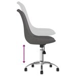 vidaXL Chaises pivotantes à manger lot de 2 Gris foncé Tissu