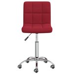 vidaXL Chaises pivotantes à manger lot de 2 Rouge bordeaux Tissu