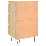 vidaXL Tables de chevet 2 Pièces chêne sonoma 40x35x69 cm bois ingénierie