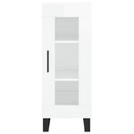 vidaXL Buffet haut Blanc brillant 34 5x34x180 cm Bois d'ingénierie