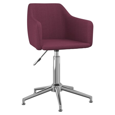 vidaXL Chaise pivotante de salle à manger Violet Tissu