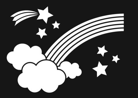 Pochoir A4 Arc-En-Ciel