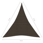 vidaXL Voile d'ombrage 160 g/m² Marron 4x5x5 m PEHD