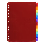 Intercalaires Pp Transparent Couleurs Avec Porte Étiquette A4 12 Positions - Blanc - X 10 - Exacompta