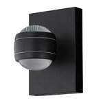 Eglo lampe murale led d'extérieur sesimba 2x3 7 w noir