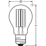 Osram ampoule led standard clair filament 11w=100 e27 froid