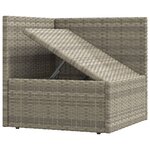 vidaXL Salon de jardin 3 Pièces avec coussins Gris Résine tressée