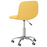 vidaXL Chaises pivotantes à manger lot de 2 jaune moutarde tissu