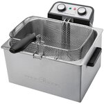 Proficook friteuse double profondeur 3000 w 5 l argentée pc-fr 1038