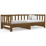 vidaXL Lit coulissant Marron miel 2x(80x200) cm Bois de pin massif